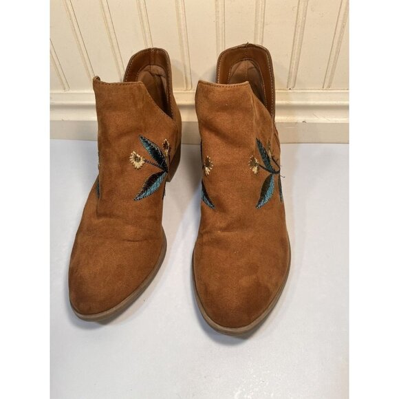 indigo Chanted Ankle Booties Embroidery SIZE 6 - Picture 12 of 16